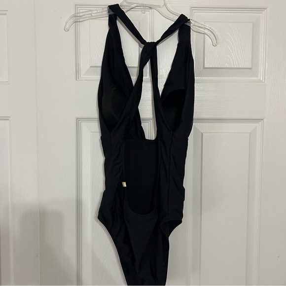 Summer Salt The Plunge Swimsuit Classic black criss cross‎ back / size 10 - Picture 5 of 5